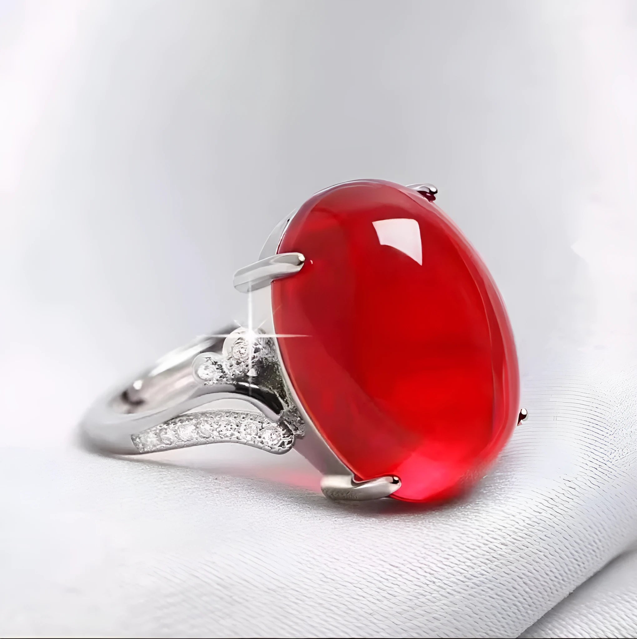 Adjustable ethnic geometric sapphire ring with natural stone in multiple colour options
