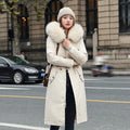 Long women's fleece-lined trench coat in a choice of six colours, featuring a two-way zip.
