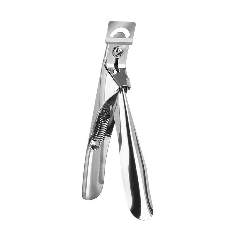 Titanium French U-shaped nail scissors with stainless steel construction showing three colour options