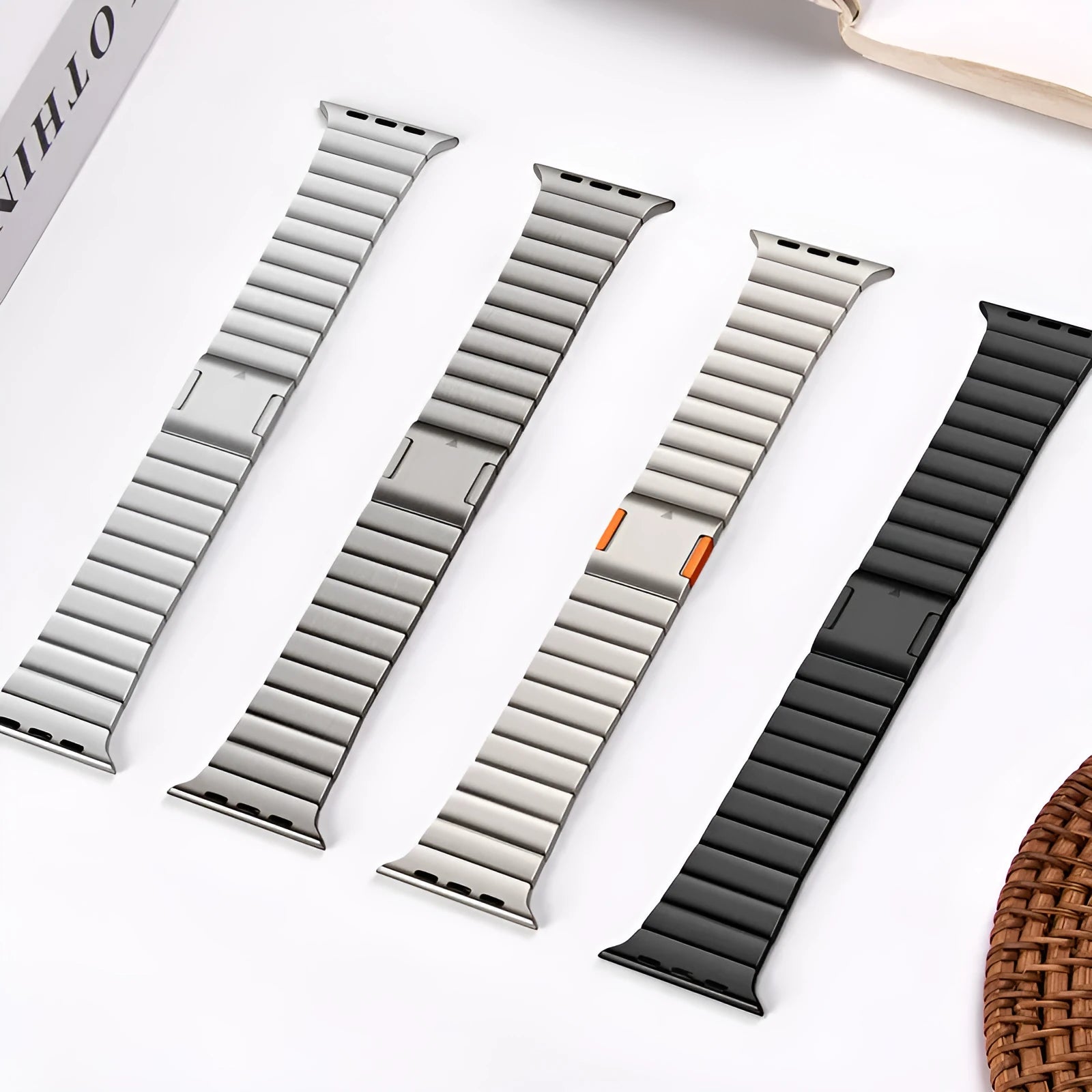 Stainless steel magnetic buckle watch strap for Apple Watch in multiple colour options