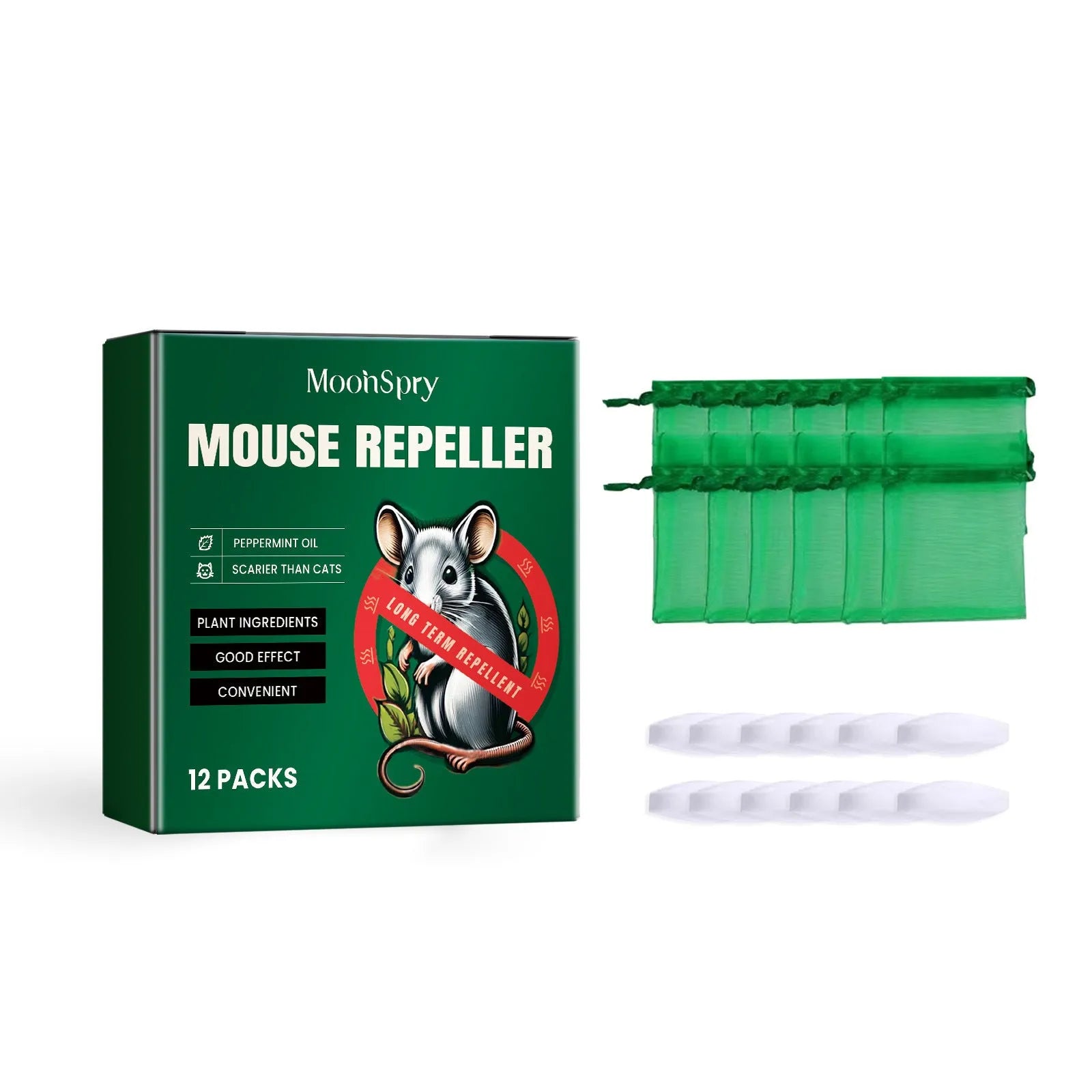 60ml bottle of natural essential oil rat and mouse repellent spray.