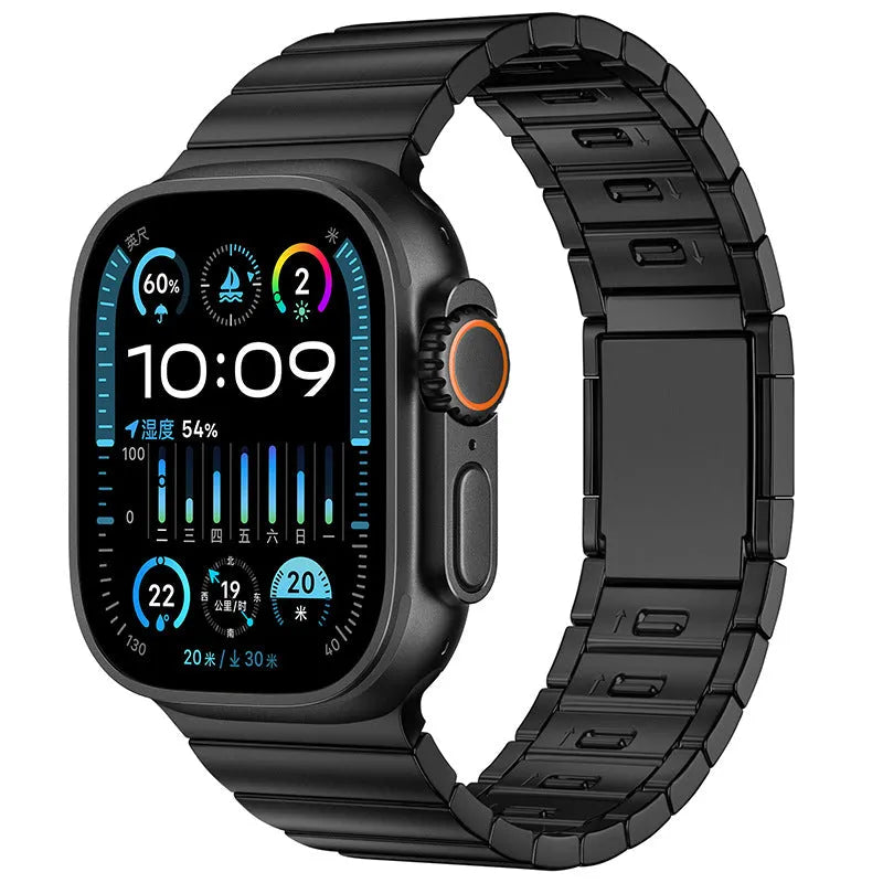 Stainless steel magnetic buckle watch strap for Apple Watch in multiple colour options