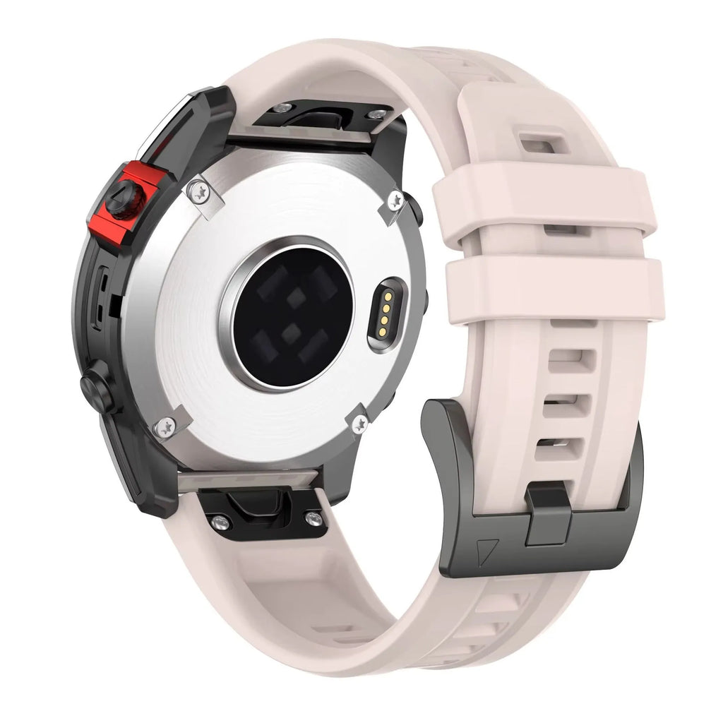 Garmin Fenix 7 compatible silicone quick release sports watch strap in multiple colour options