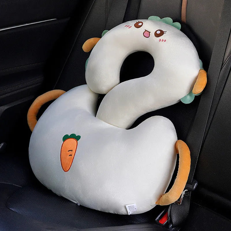 Square 65x65cm cartoon animal hug cushion pillow with soft PP cotton filler, shown in capybara design.