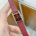 Chinese-style alloy women's watch with 8mm thickness in camellia red with multiple dial design options