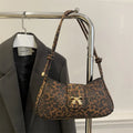 Casual PU leather handbag with sandwich pocket in black colour showing dimensions and design