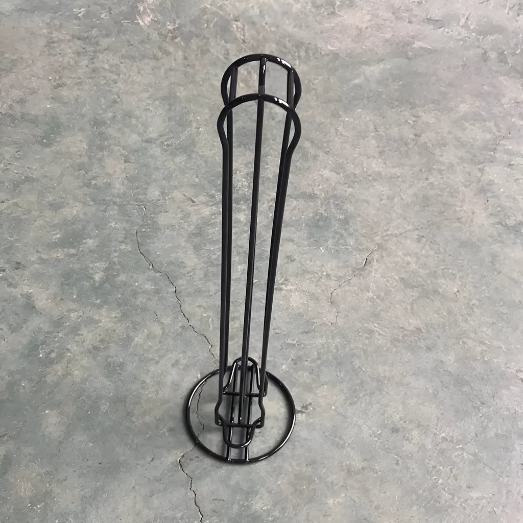 Wrought iron coffee capsule storage rack holding 20 pods in spray black or silver finish