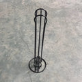 Wrought iron coffee capsule storage rack holding 20 pods in spray black or silver finish