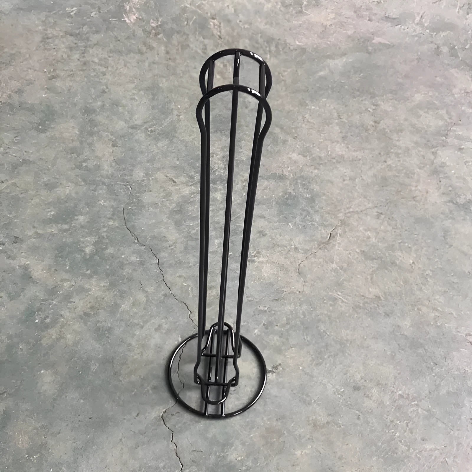Wrought iron coffee capsule storage rack holding 20 pods in spray black or silver finish
