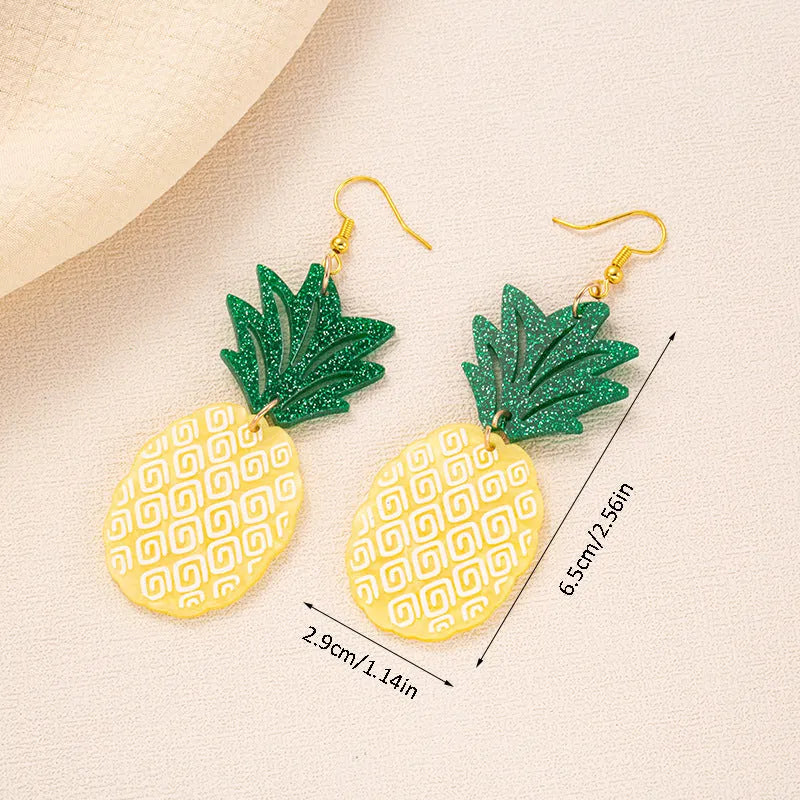 Acrylic drop shape earrings with a coconut design in one of five colour styles on alloy hooks.