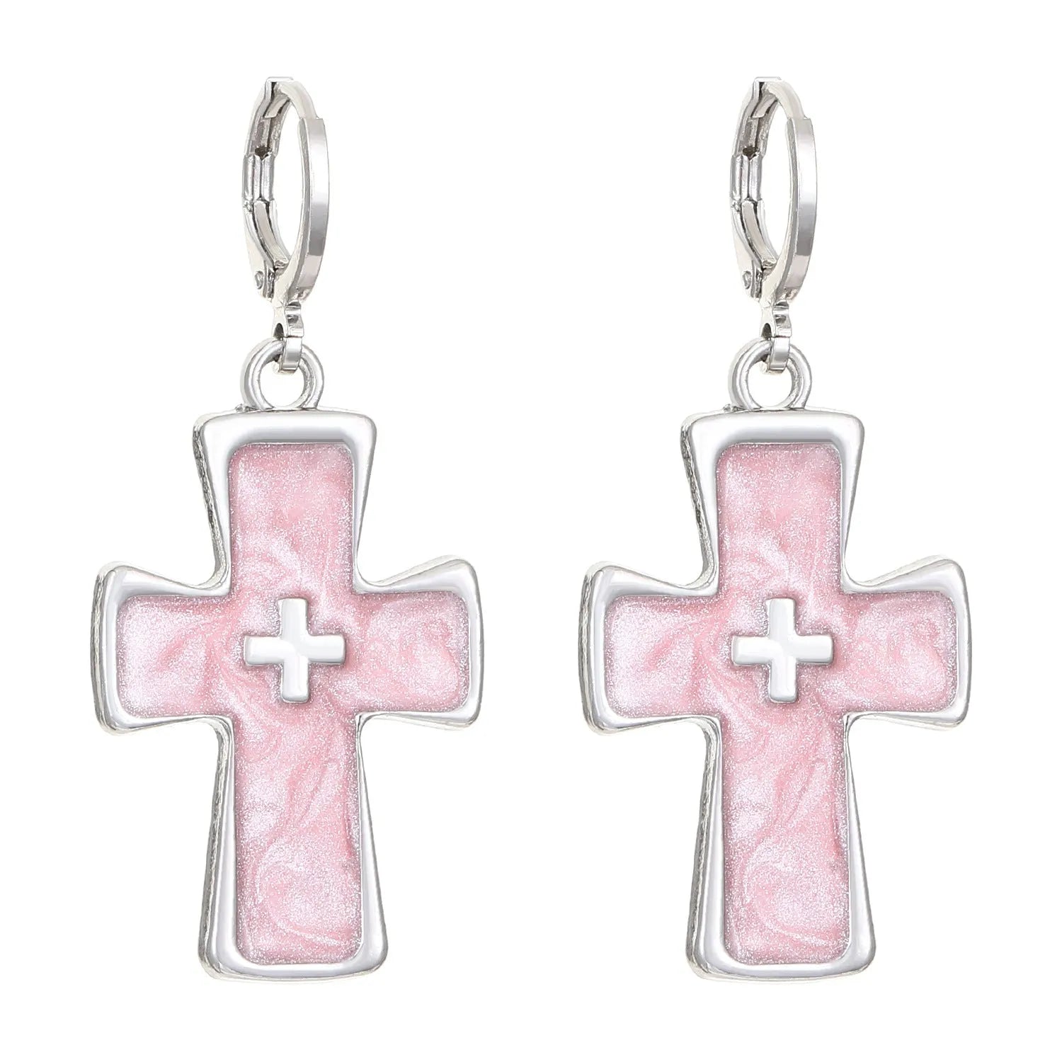 Women's alloy earrings in cross, heart and animal designs with multiple colour options