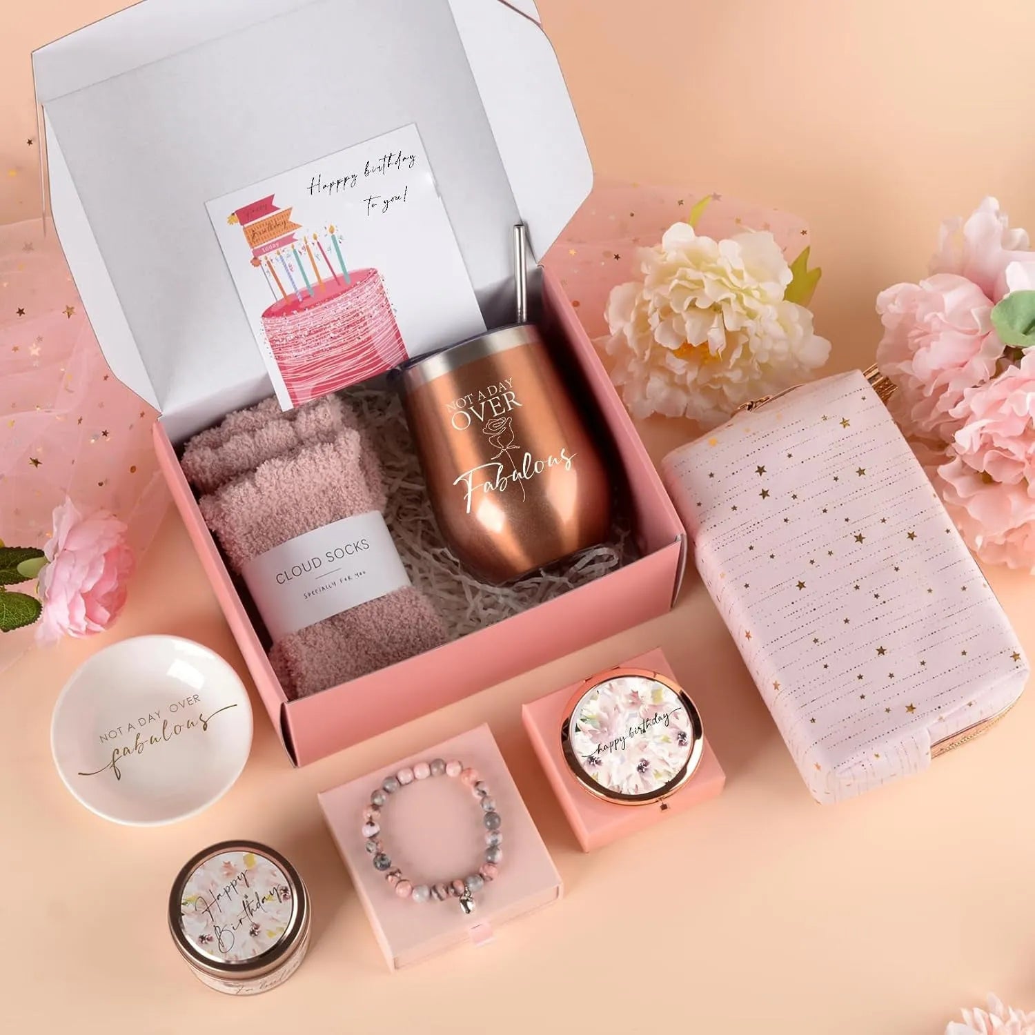 Soy wax aromatherapy candle bath set gift box with decorative suit designs in multiple colours
