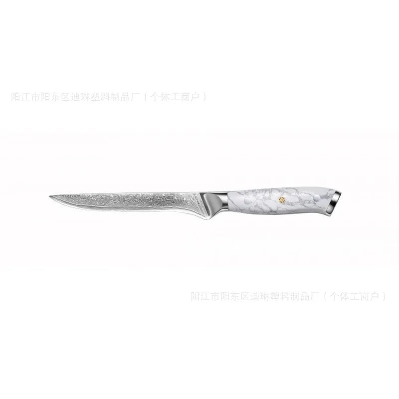 Damascus pattern VG10 steel chef knife with 21cm blade and 11cm wooden handle