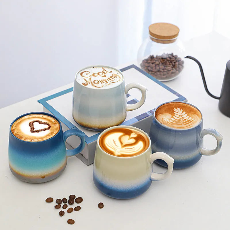 Creative retro style stainless steel large-capacity thermal cup or coffee mug.