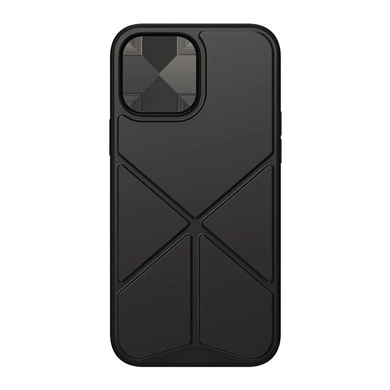 A black TPU back cover case for an iPhone 13 Pro Max on a white background.
