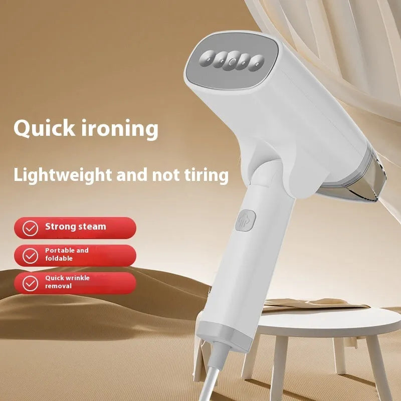 HB-668 handheld garment steamer in blue or white with 1300W power and 85ml water tank