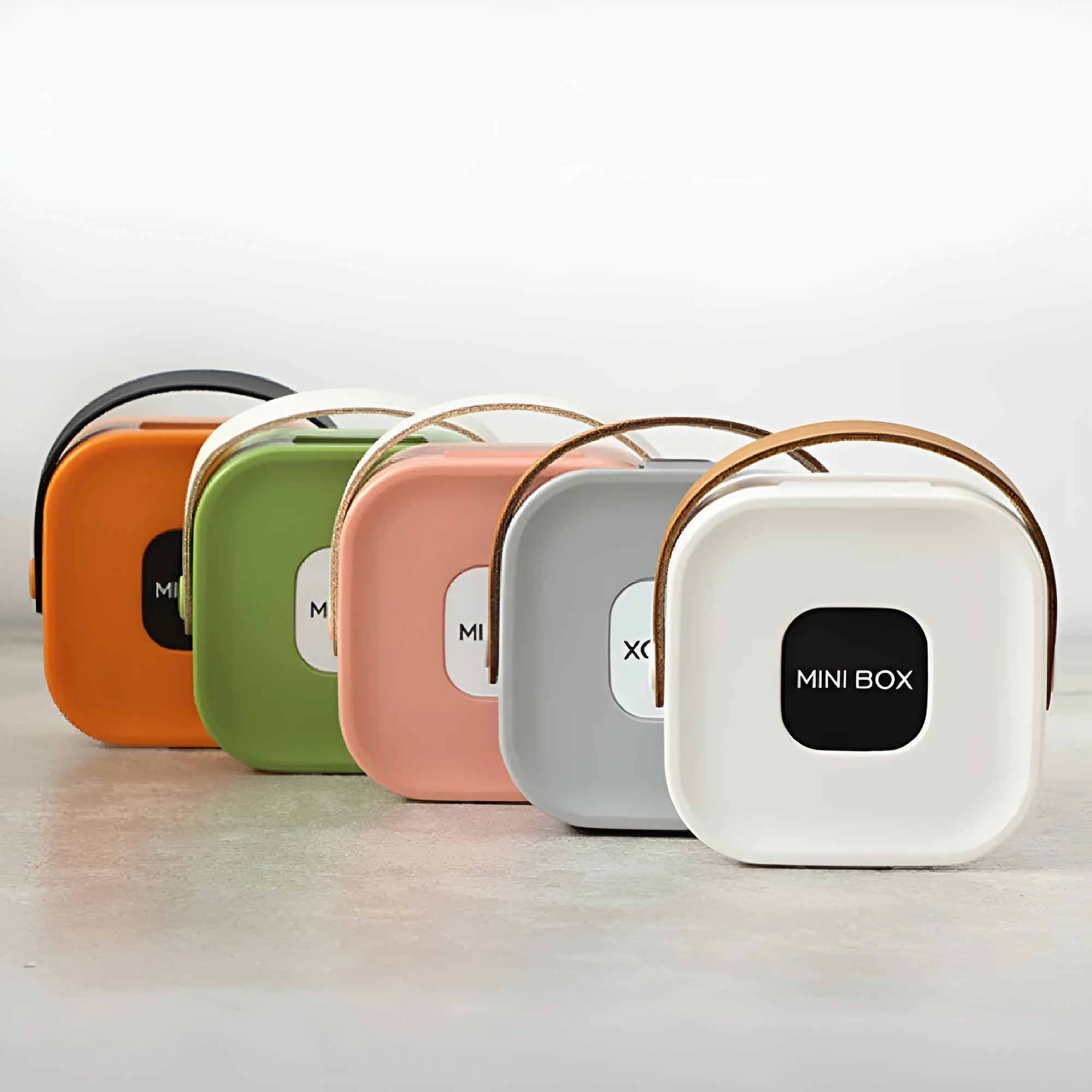 Medium portable storage box with lid for organising cables in five colour options