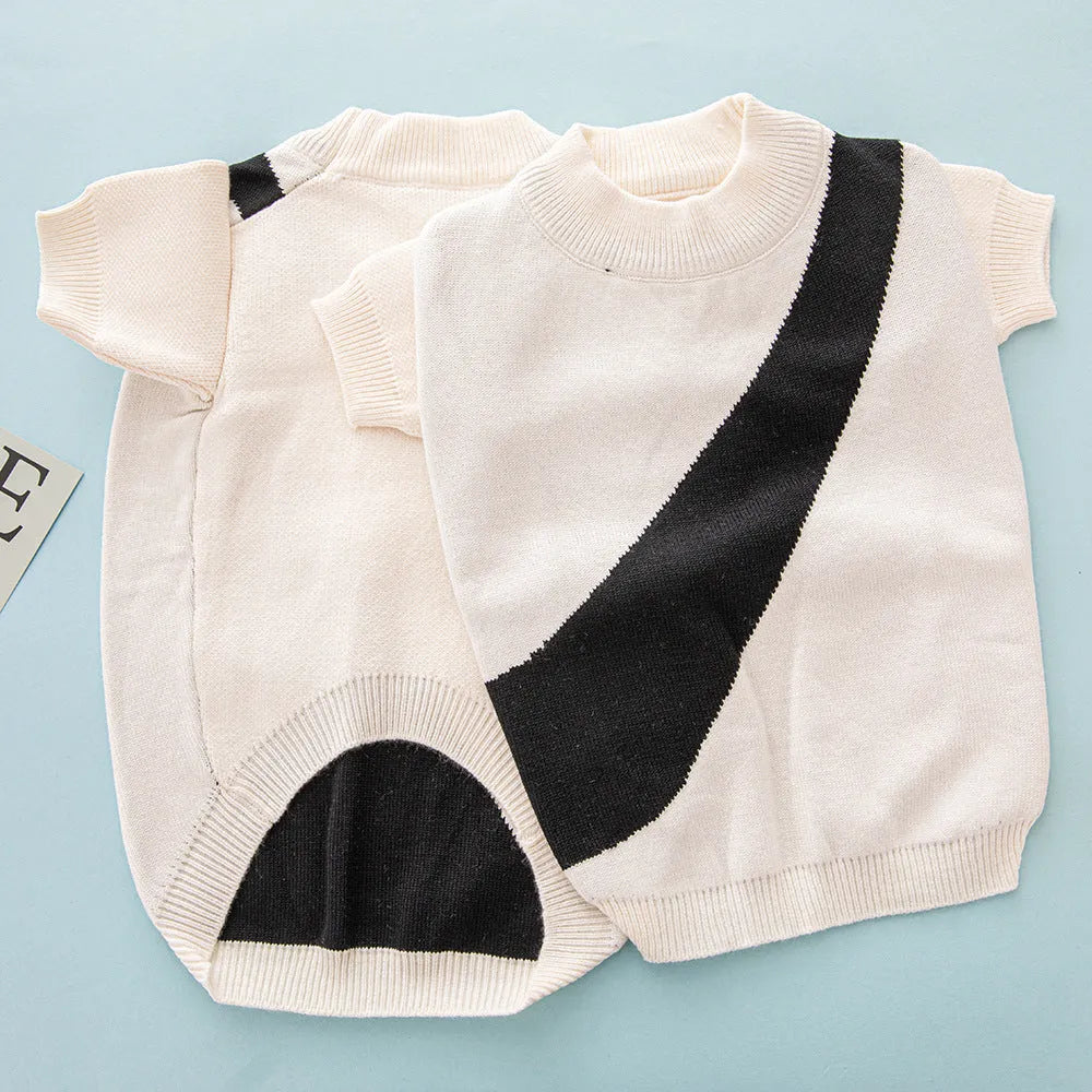 Wool dog sweater for corgis and poodles in casual style with colour options