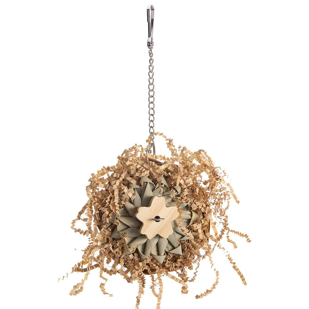 Parrot gnawing toy for beak exercise with weight option specifications