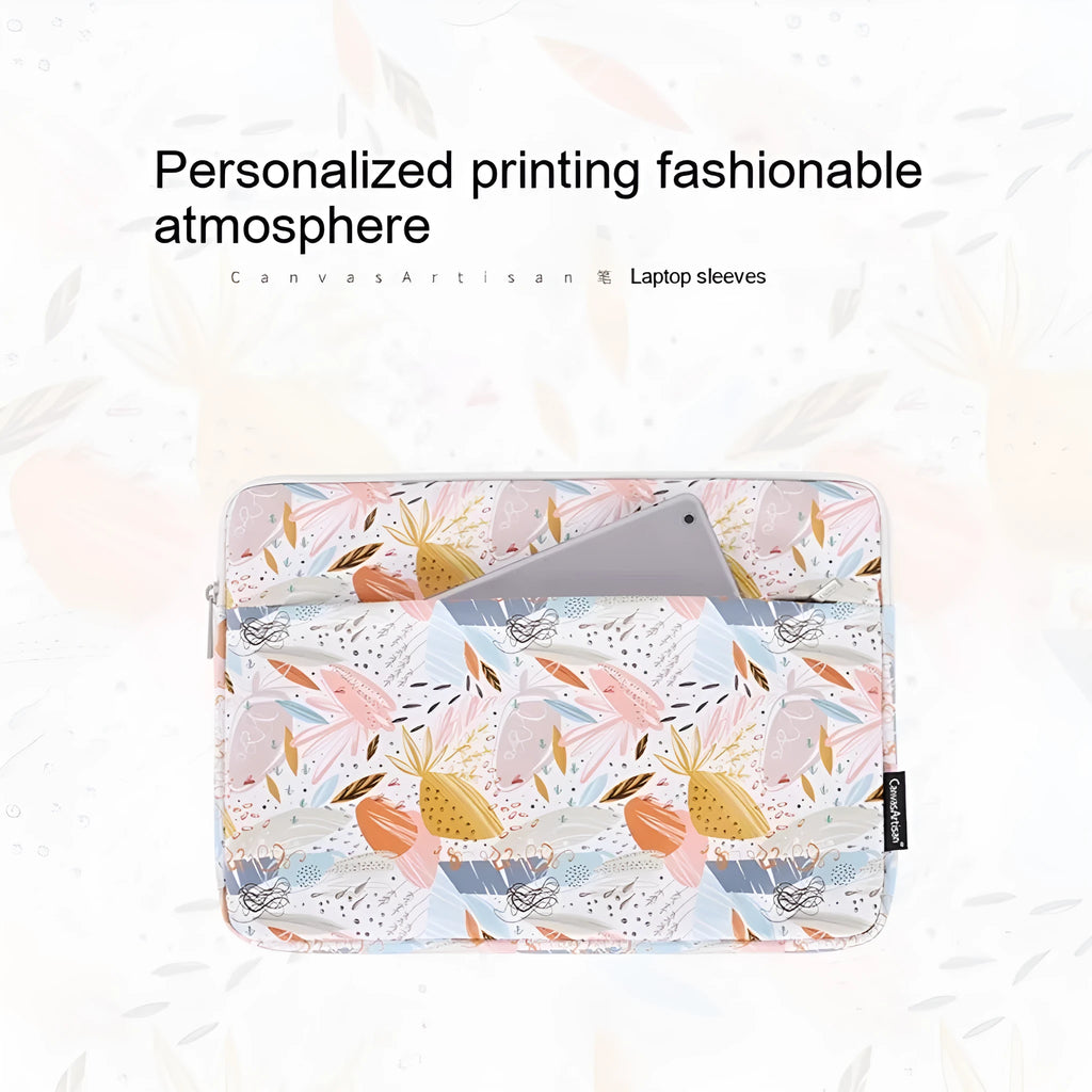 White PU leather 14 inch waterproof laptop inner bag with anti-seismic protection