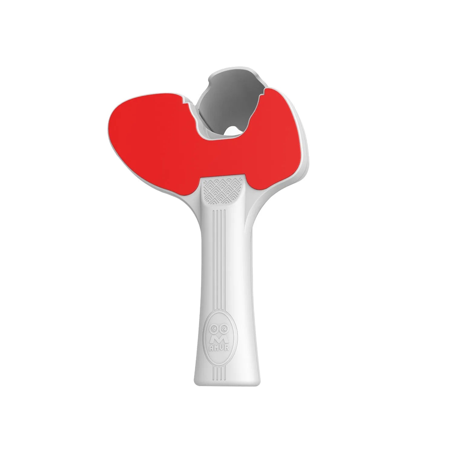 Red and blue silicone hand grip for PICO 4 VR controllers on a grey background.