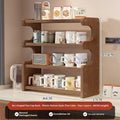 Multi-functional storage rack with 4 layers in bamboo density board, 46 style, modern simplicity desktop organiser