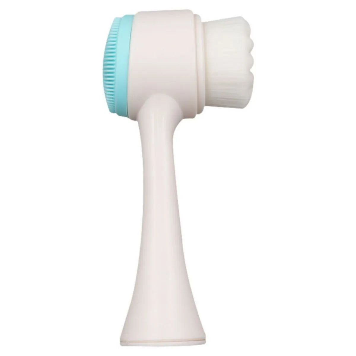Blue nylon bristle pet paw brush for dog and cat grooming on white background