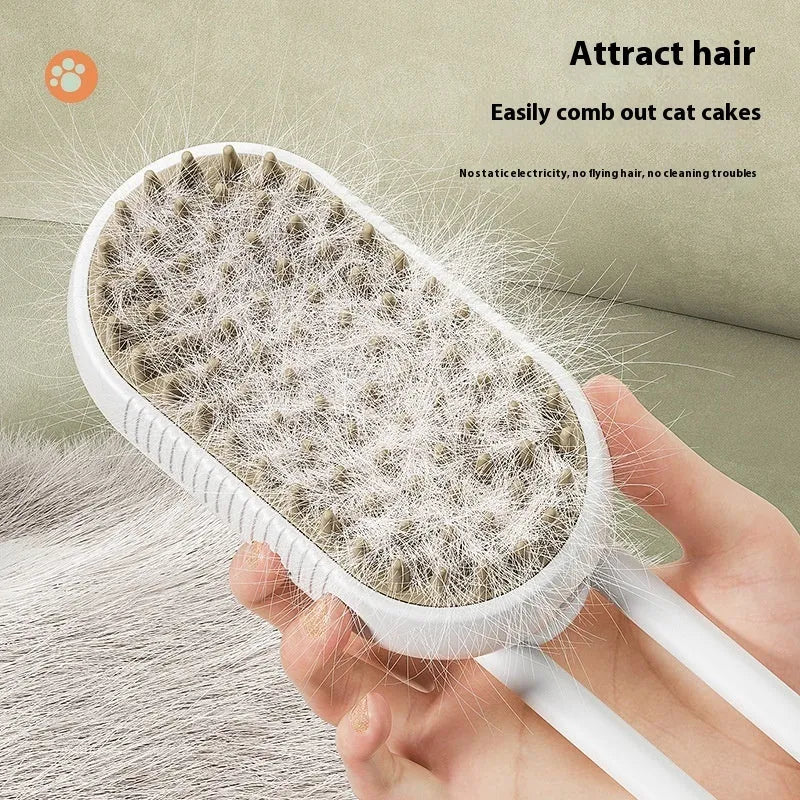 Dog grooming kit with a bottle of wash-free detangling spray and a matching ABS plastic massage comb.