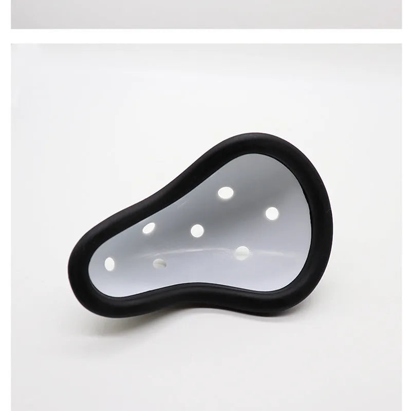 Rubber genital protector for adult and child sports safety in hockey, rugby, and martial arts.