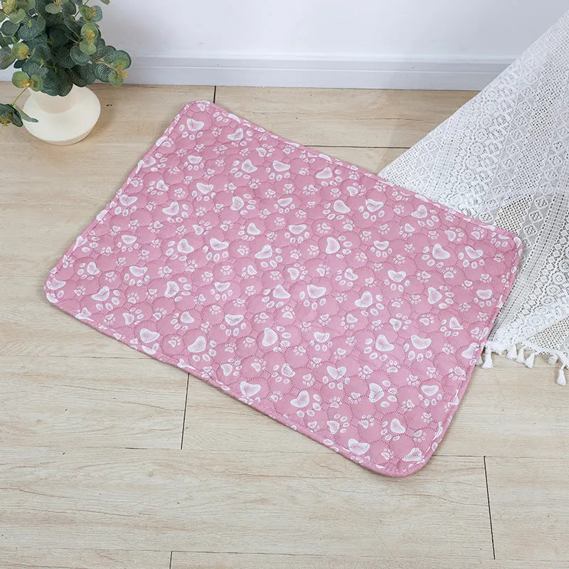 Reusable washable pet urine pad with animal pattern and waterproof gasket construction