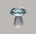 Colourful geometric crystal mushroom decorative sculpture measuring 40mm by 53mm