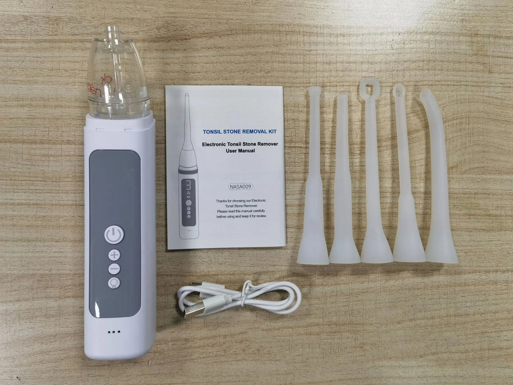Milky white tonsil stone removal oral cleaning tools set with 180g weight