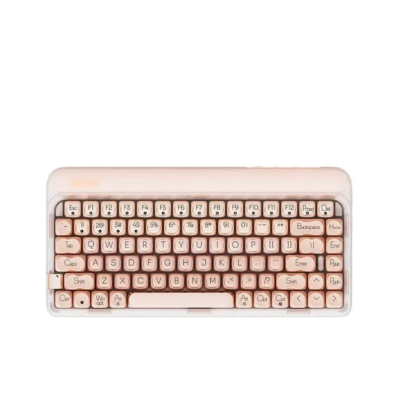 Liquid foundation colour wireless mechanical keyboard with 84 keys, mouse, pickup light, and Bluetooth calculator