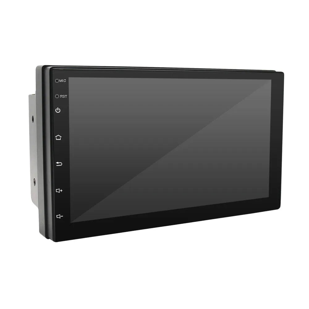 Black universal CarPlay navigation MP5 player with 7-inch screen showing GPS interface