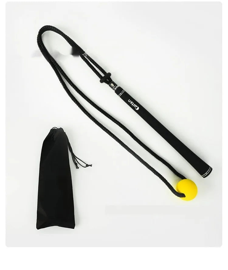 Black silicone elastic string golf swing training rope for physical correction practice