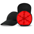 Black duckbill cap with 180 red LED lights for hair growth therapy