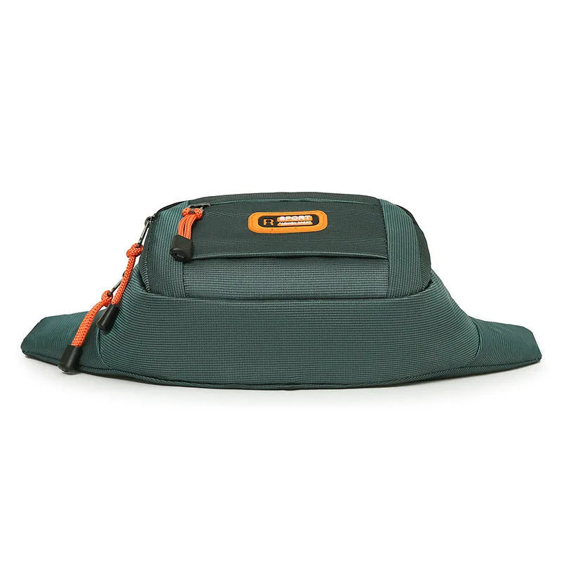 Waterproof slanted chest bag in black, blue, gray or green colour options