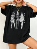 Straight-fit round neck cotton t-shirt in black, green, grey, or orange, shown with short sleeves.