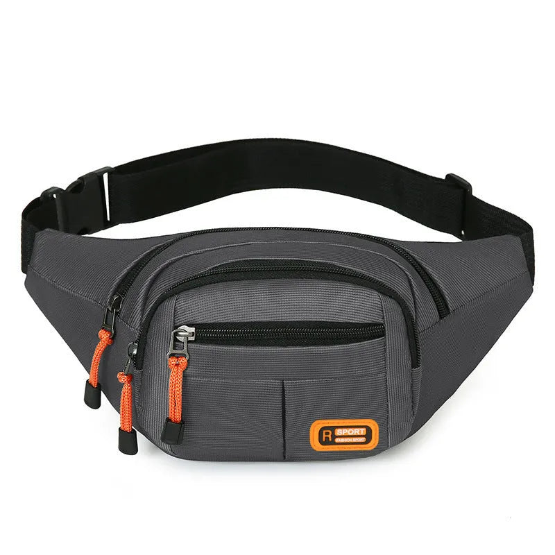 Waterproof slanted chest bag in black, blue, gray or green colour options