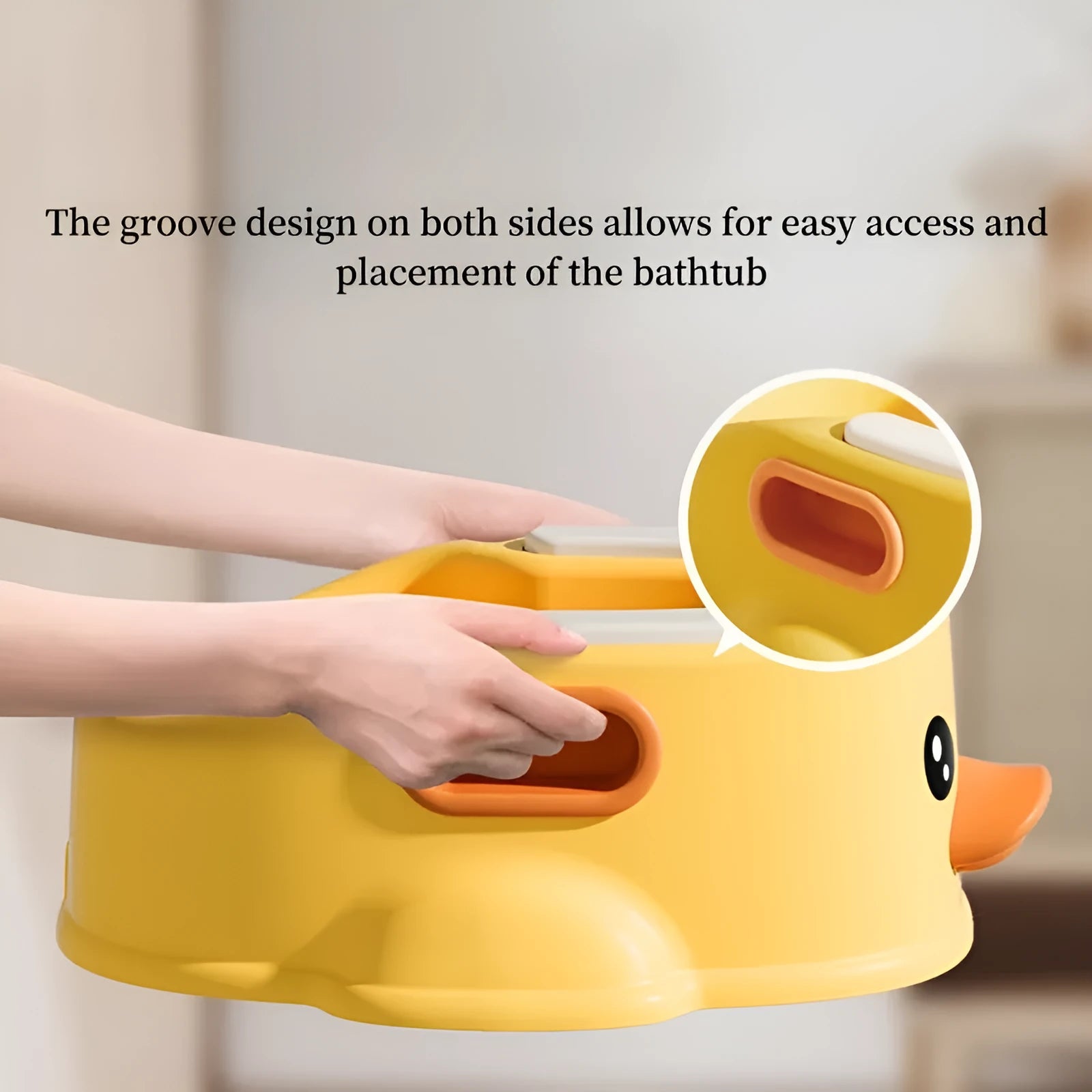 Blue PVC duck-shaped pet bathtub for dogs and cats on a white background.