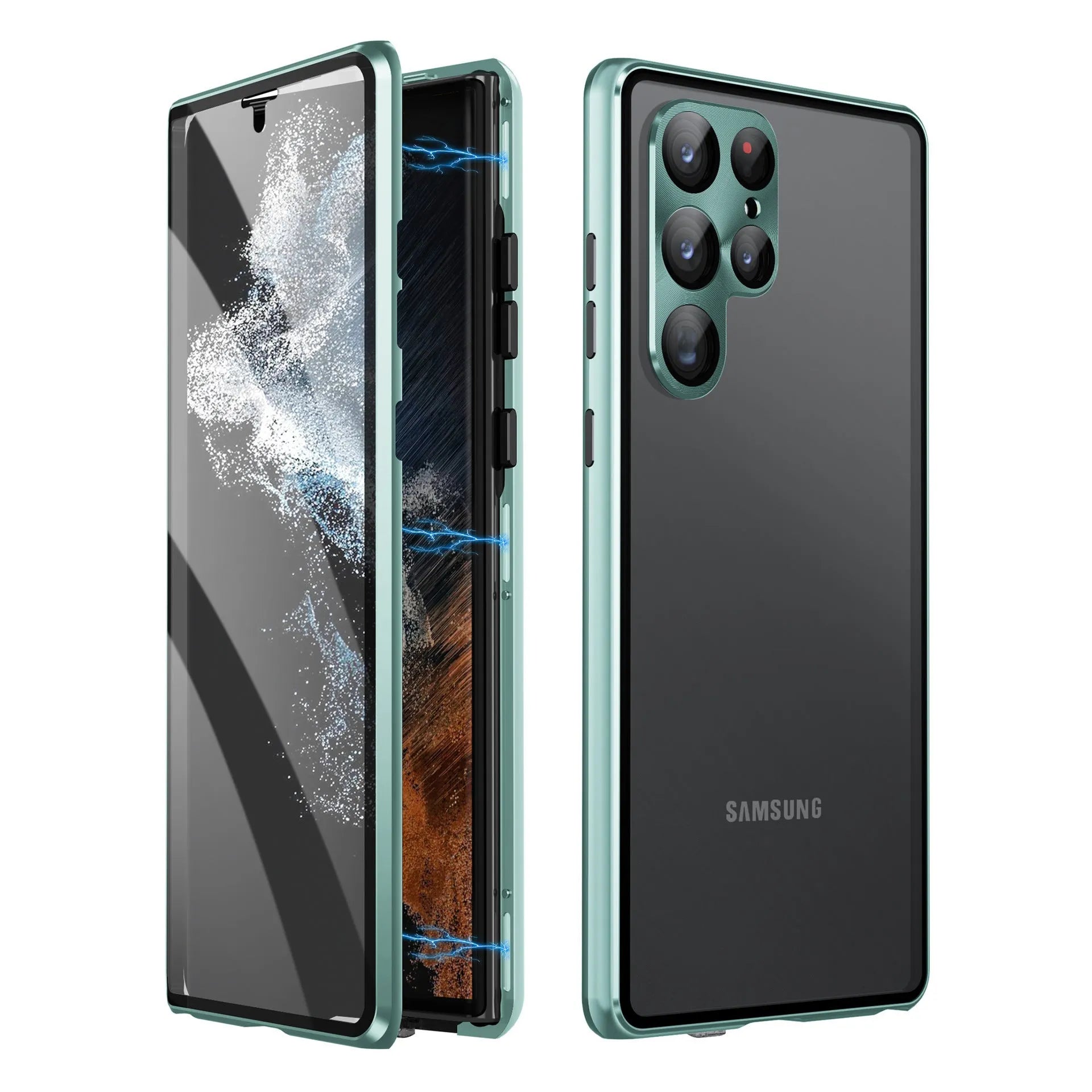 Magnetic king phone case with peep-proof mirror for Samsung Galaxy S24 Ultra in multiple colours