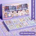 Children's goo card sticker book with five character theme designs