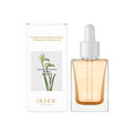 30ml clear bottle of brightening and firming facial oil with glycerin and vitamin E