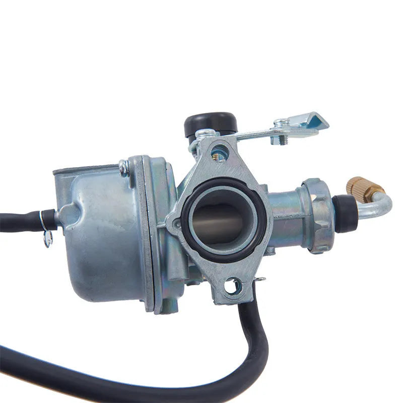 Ba Jia PE26 flat suction plunger motorcycle carburetor assembly isolated on white background.