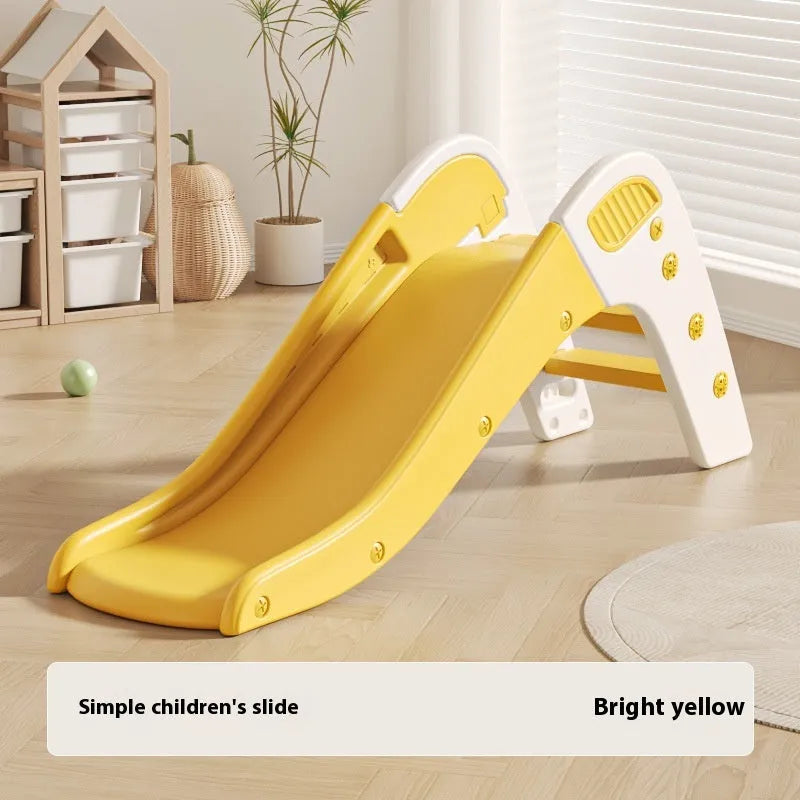 Small plastic baby slide for infants under 3 years in blue, yellow, brown, or grey colours