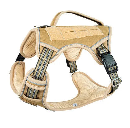 Tactical dog chest strap harness in Oxford cloth for search and rescue patrol working dogs