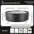 Portable stainless steel barbecue grill with detachable design and storage bag for outdoor cooking