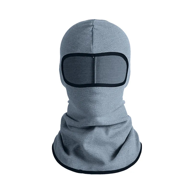 Cotton motorcycle head cover in street-style dome cap design with matching gloves