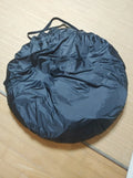 Black pop-up outdoor camping car tail tent with quick throw setup, unfolded to 200x200x200cm