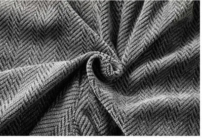Hollow-out straight-leg trousers with fleece lining in light grey, shown on a hanger